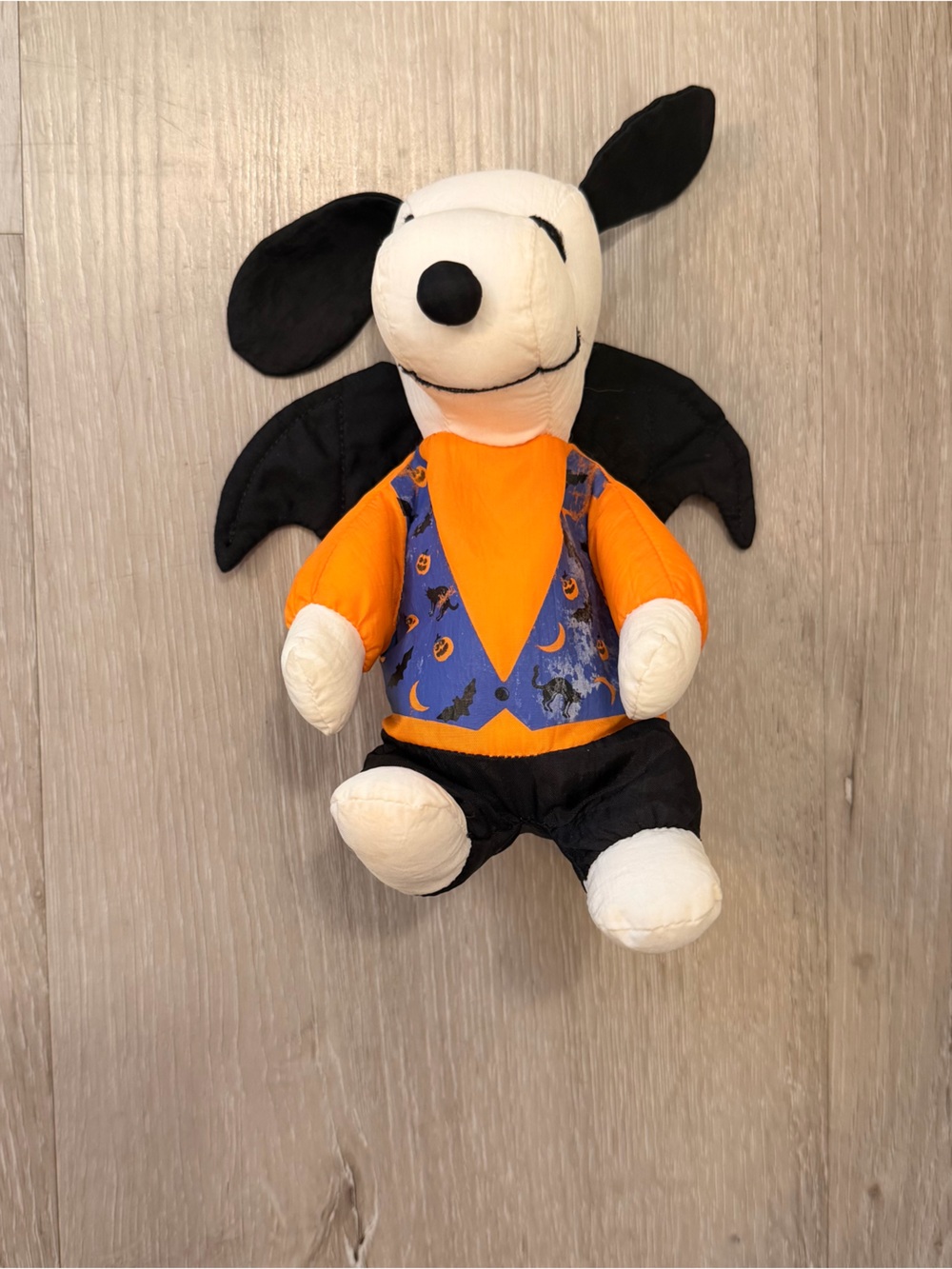 Vintage Snoopy Halloween Bat Plush - Whitman’s Peanuts 6" Balloon Cloth Toy